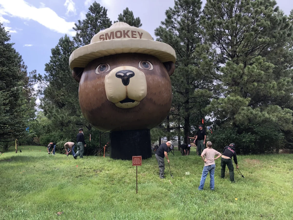 Smokey Bear Historical Park sign in Capitan