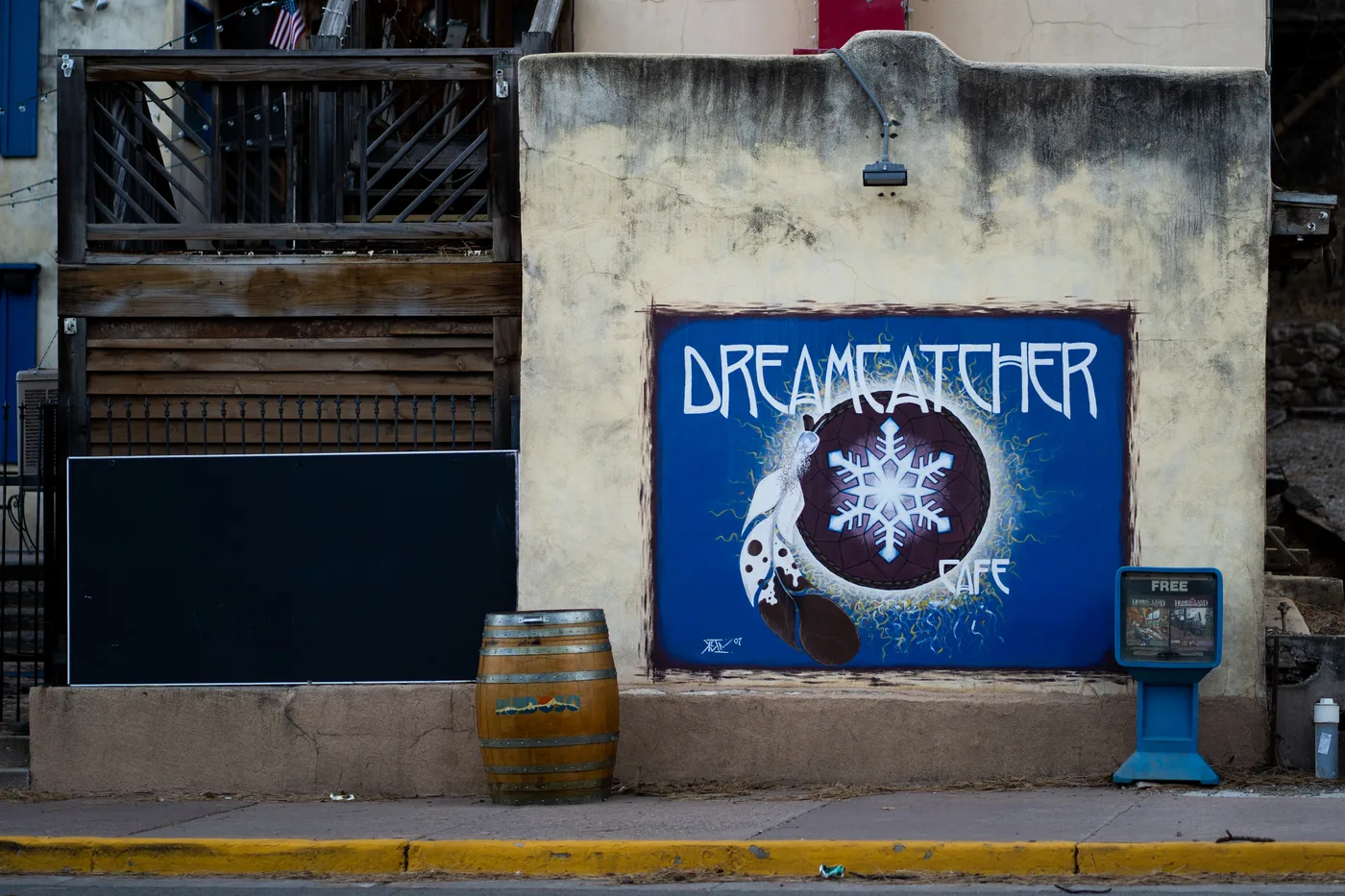 Colorful dreamcatcher mural in Midtown Ruidoso