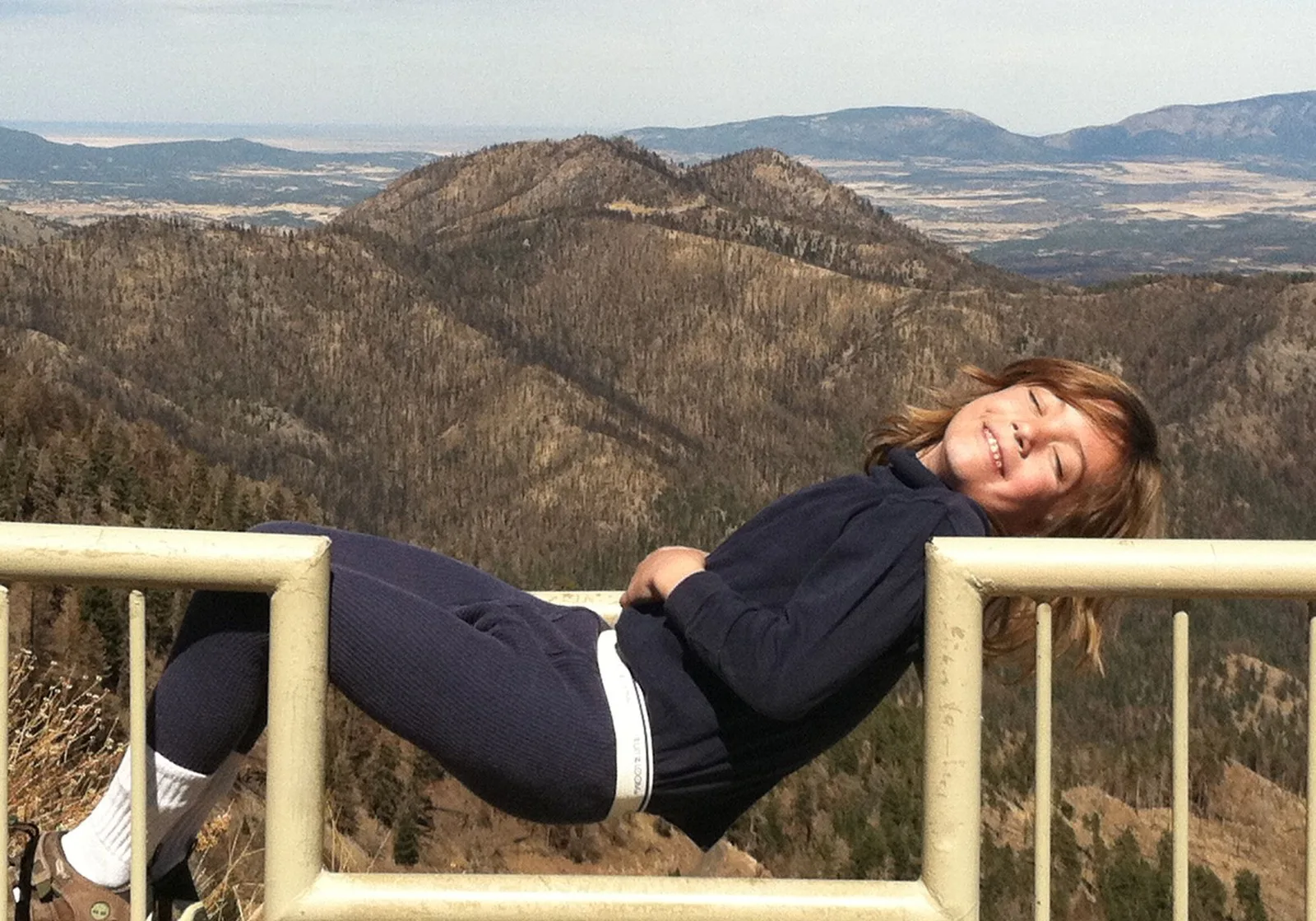 Mountain road overlook above the Ruidoso area